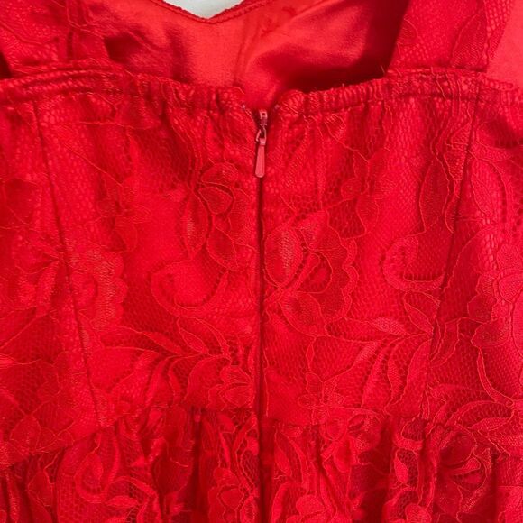 Girls Minuet Mini A Line Knee Length Dress in Red Size Small - Picture 14 of 14